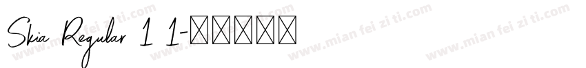 Skia Regular 1 1字体转换